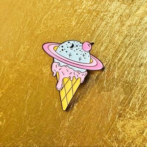 2 for $15! Space Ice Cream Cone Enamel Pin